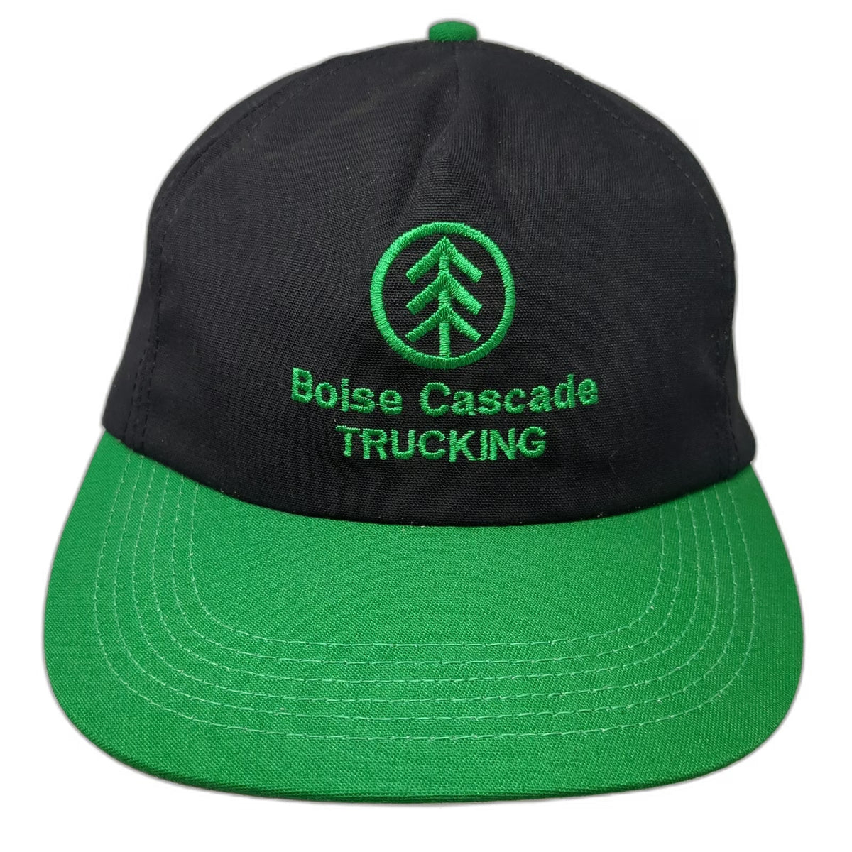 OWNCO 5 Panel Black Green One Size Snapback Boise Cascade Trucking Tree Hat