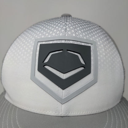 Evoshield Men's Fitted Hat Gray White Size S/M Embroidered Logo Poly Spandex