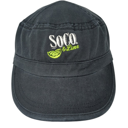 Soco & Lime Strapback Cadet Army Cap Hat Black One Size Adjustable