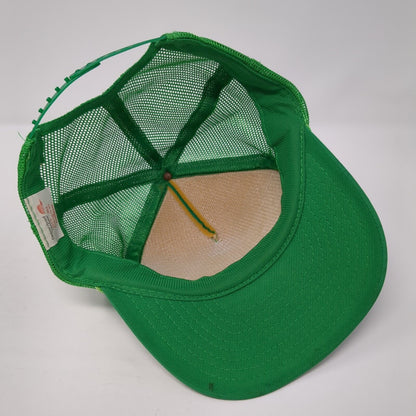Porc Snapback Mesh Back Rope Trucker Hat Green One Size Adjustable