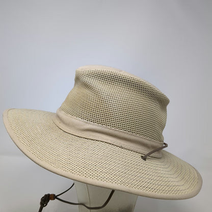 Henschel Hat Co Boonie Hat Beige L Mesh Crown Chin Strap Wide Brim Sun Hat