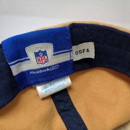 St Louis Rams NFL Reebok Blue Gold One Size Stretch Fit Contrast Panel Logo Hat