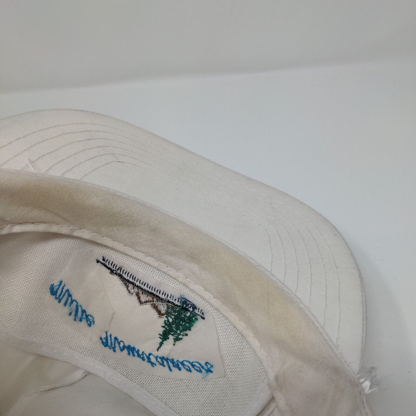 Millie Mountaineer Strapback Rope Hat White OSFA Adjustable Embroidered
