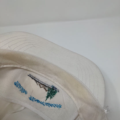 Millie Mountaineer Strapback Rope Hat White OSFA Adjustable Embroidered