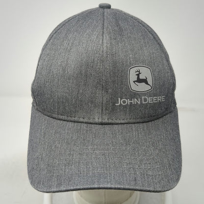 John Deere Baseball Cap Gray One Size Heathered Strapback Agriculture Logo Hat