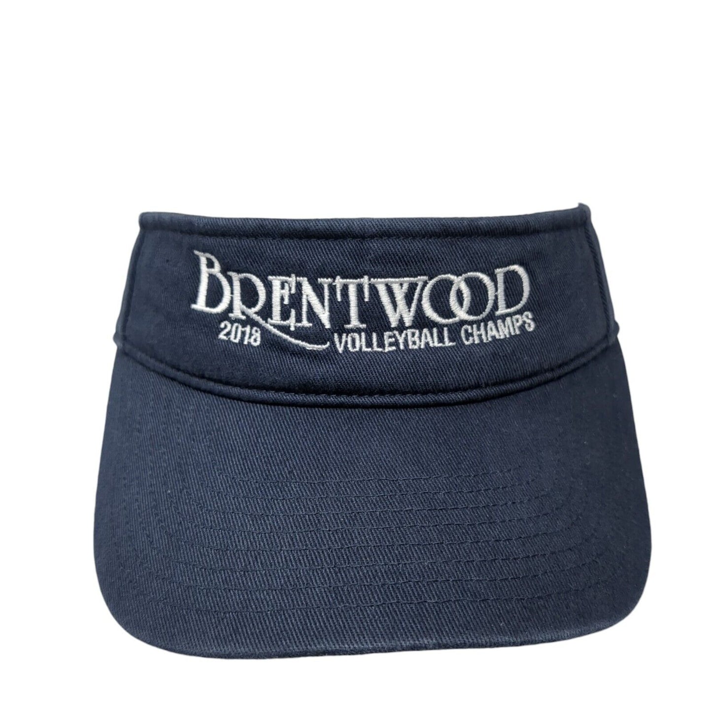 Brentwood 2018 Volleyball Champs Strapback Sun Visor Hat Blue OS R45 Richardson