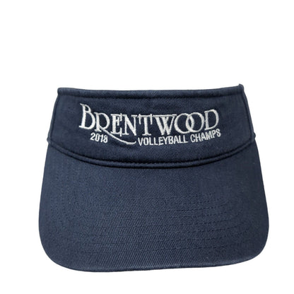 Brentwood 2018 Volleyball Champs Strapback Sun Visor Hat Blue OS R45 Richardson
