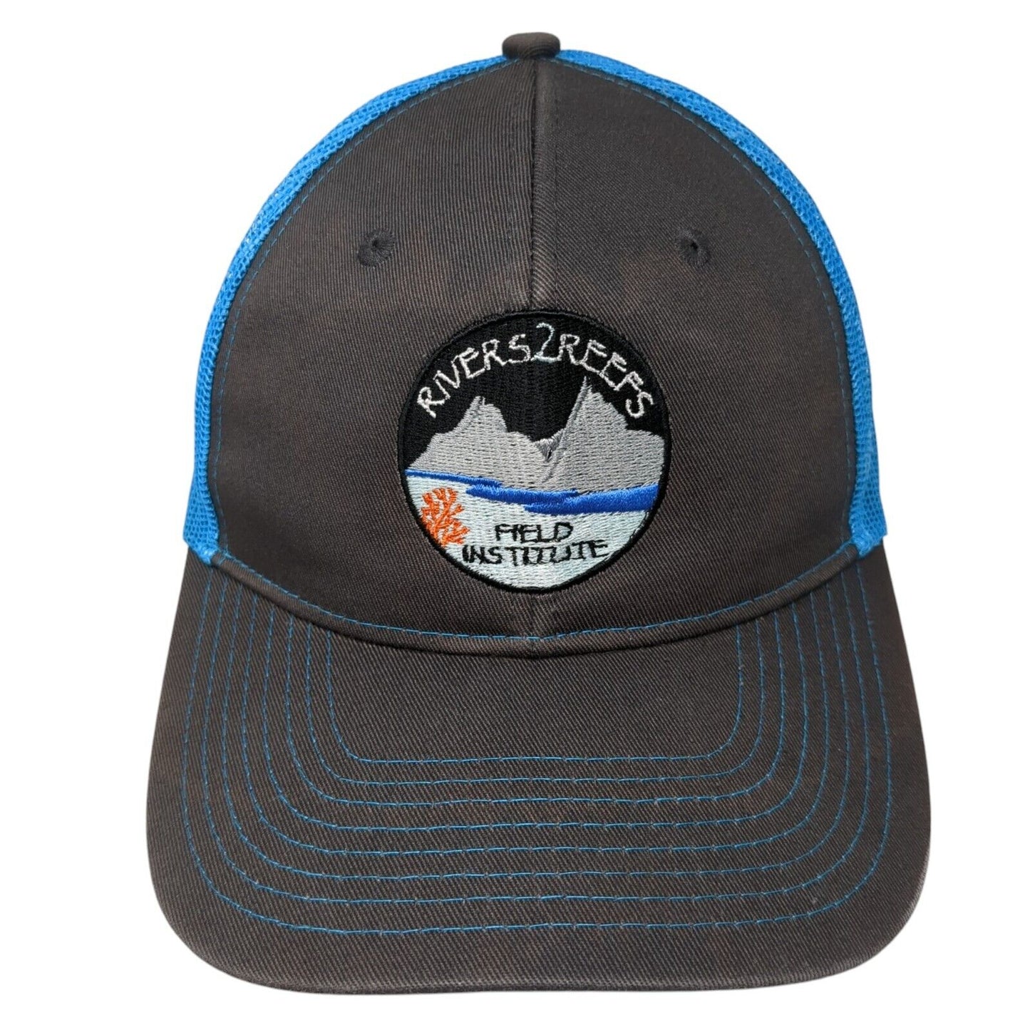 Rivers2Reefs Field Institute Snapback Trucker Hat Multi One Size Mesh Back