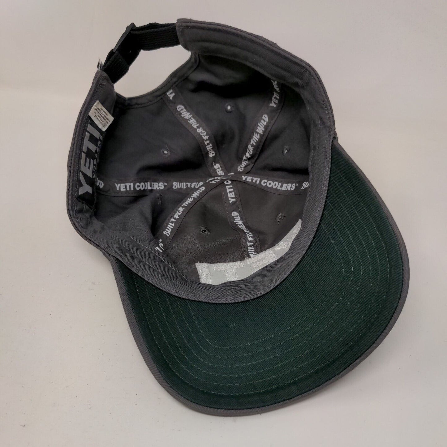 YETI Coolers Slideback Hat Gray One Size Embroidered Adjustable 6 Panel