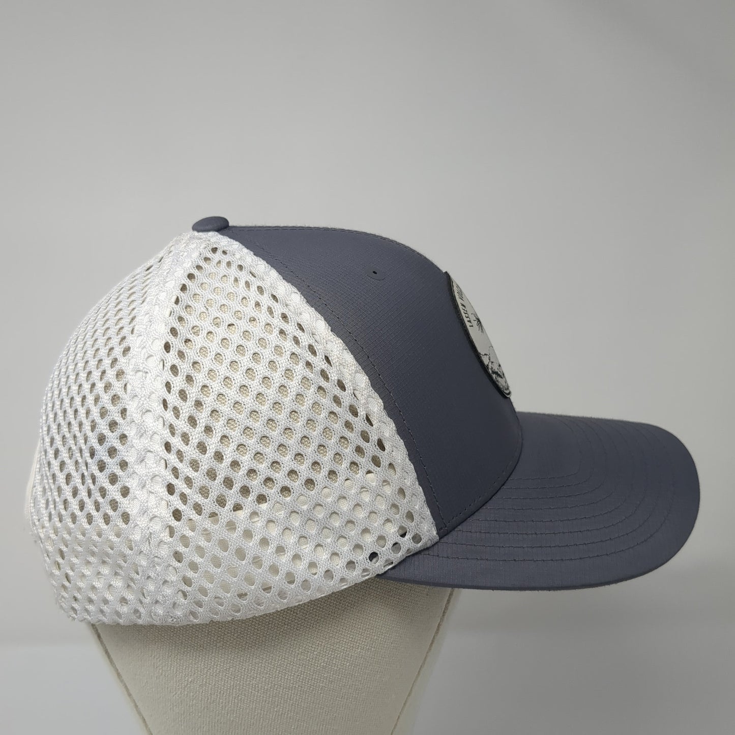 Lassen Volcanic National Park Snapback Trucker Hat Gray One Size Mesh Back
