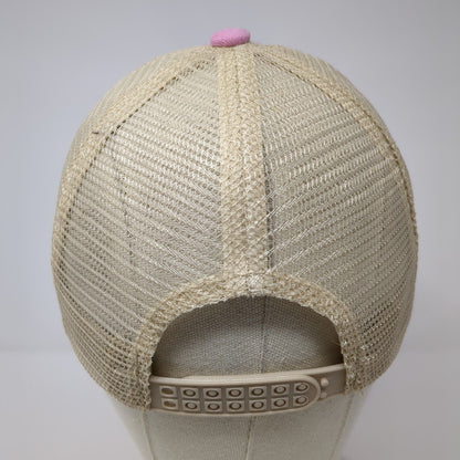 Key West Florida Dolphin Snapback Trucker Hat Pink OSFA Mesh Back