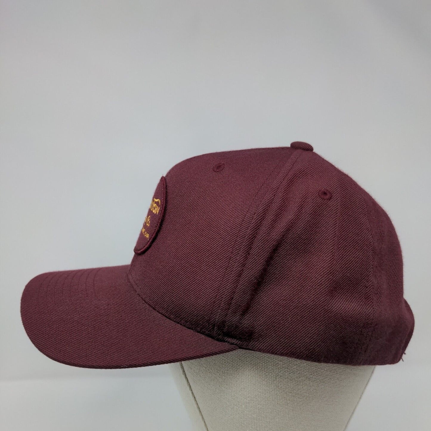 Brixton Mfg Co Snapback Hat Red OSFA Adjustable Embroidered Vented Holes 6 Panel