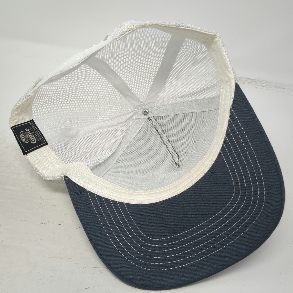Cobra Gray White Blue Trucker Hat One Size Montana State Sun Mountain Snapback