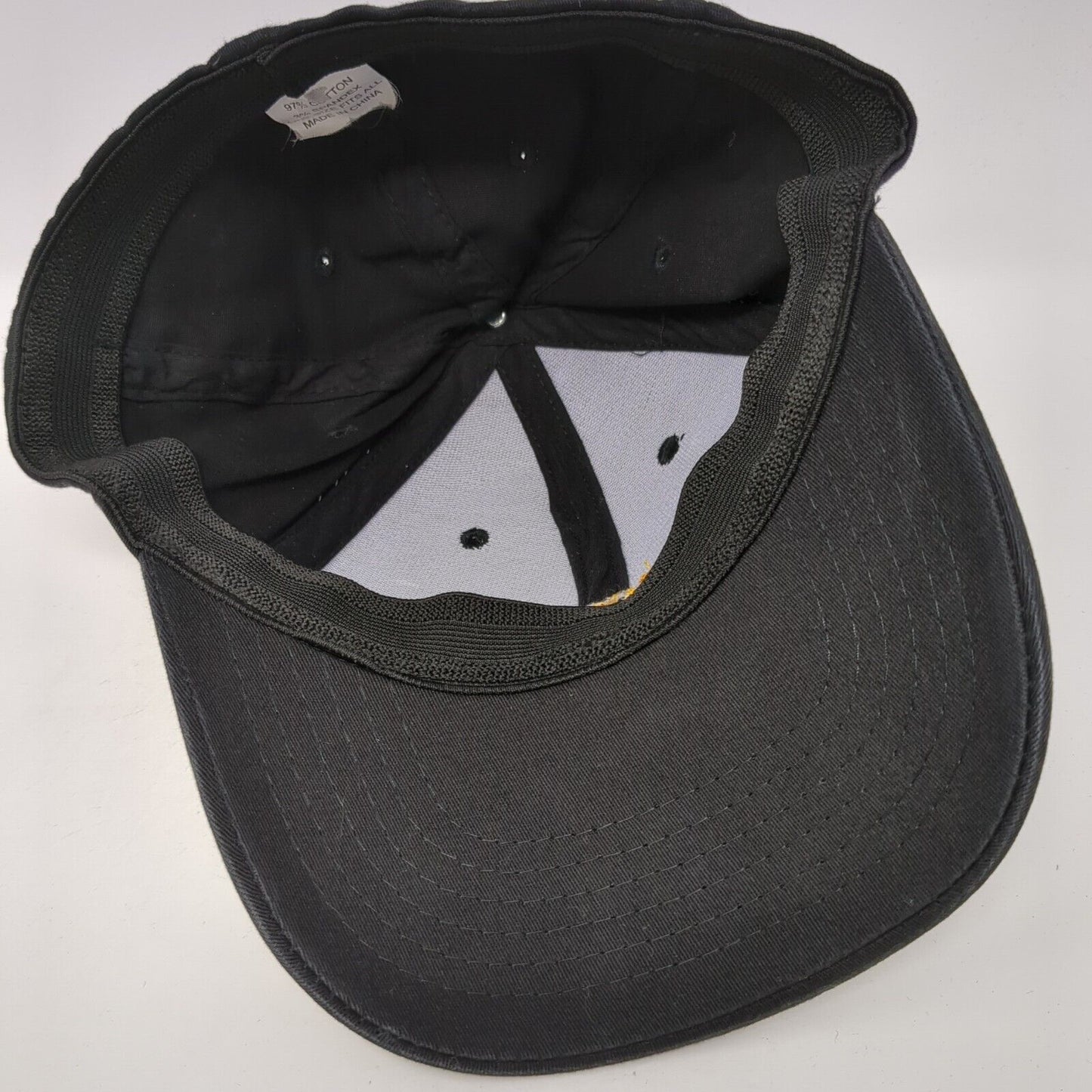 Continental Fitted Hat Black One Size Embroidered Solid Vent Holes