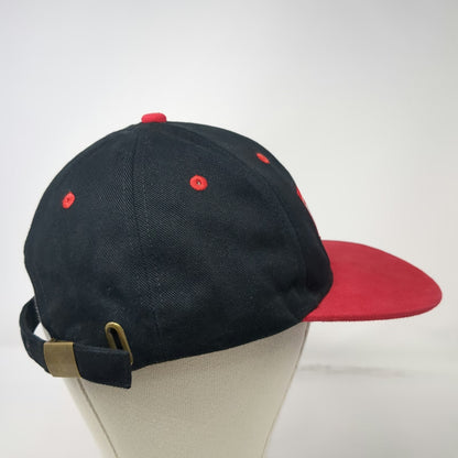 Baseball Cap Black Red One Size US Ink Logo Embroidered Slideback Hat Two Tone