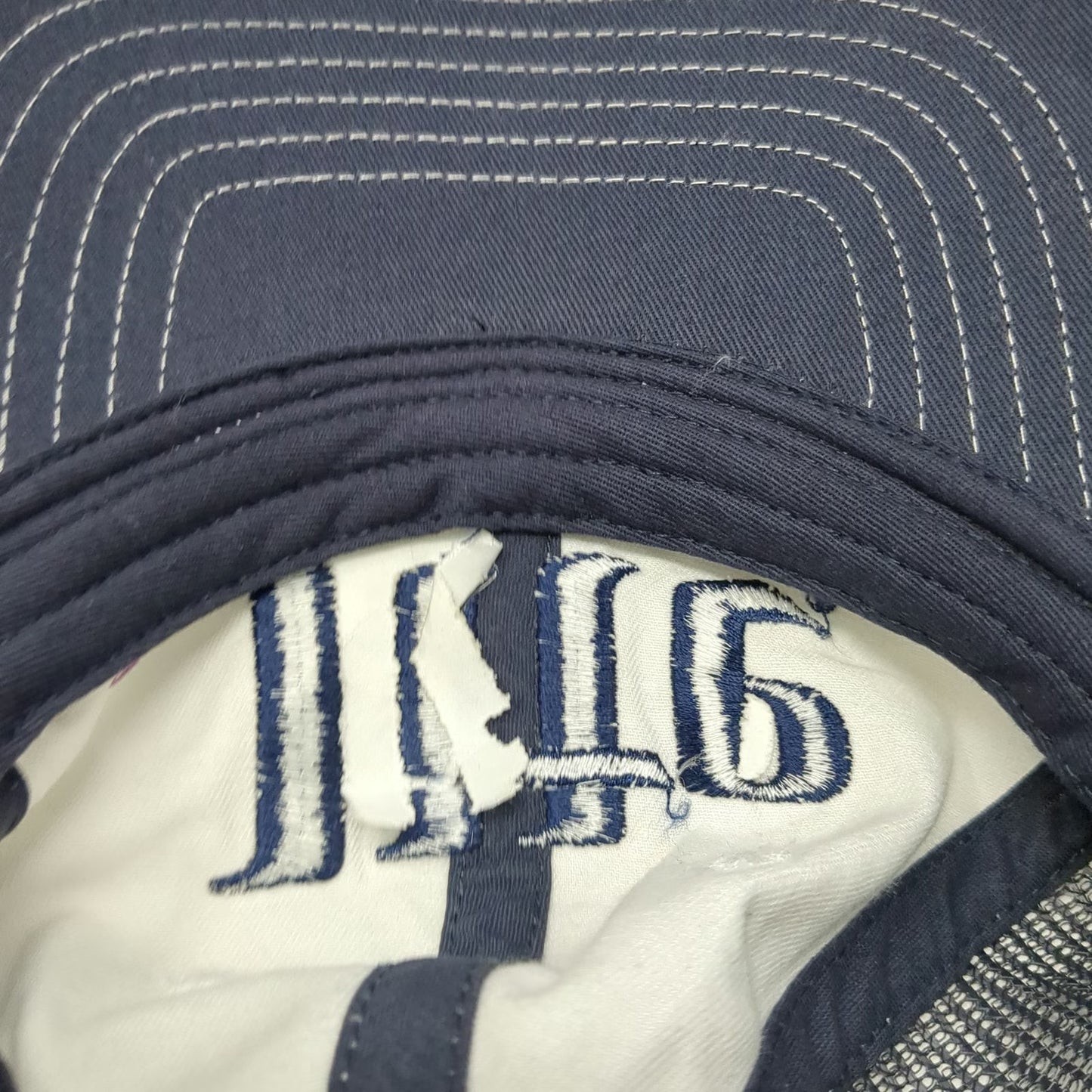 Zkapz Trucker Hat Blue One Size Miller Lite Beer Logo Mesh Snapback Contrast