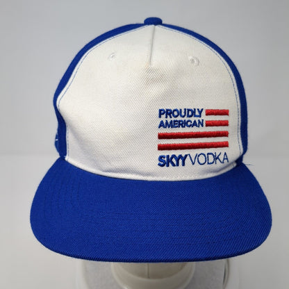 Proudly American Skyy Vodka Snapback Hat Blue One Size Adjustable
