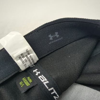 Under Armour Baseball Cap Black L Fitted Blitzing Polyester Mesh Athletic Hat