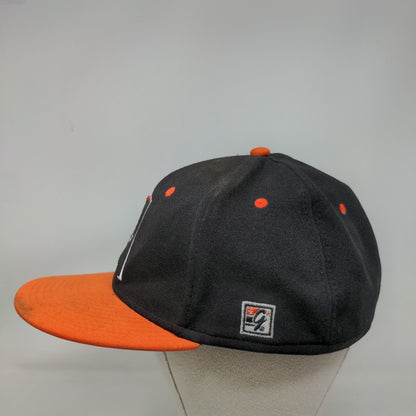 The Game Pro Houston Astros Fitted Hat Black Orange Size L Embroidered MLB