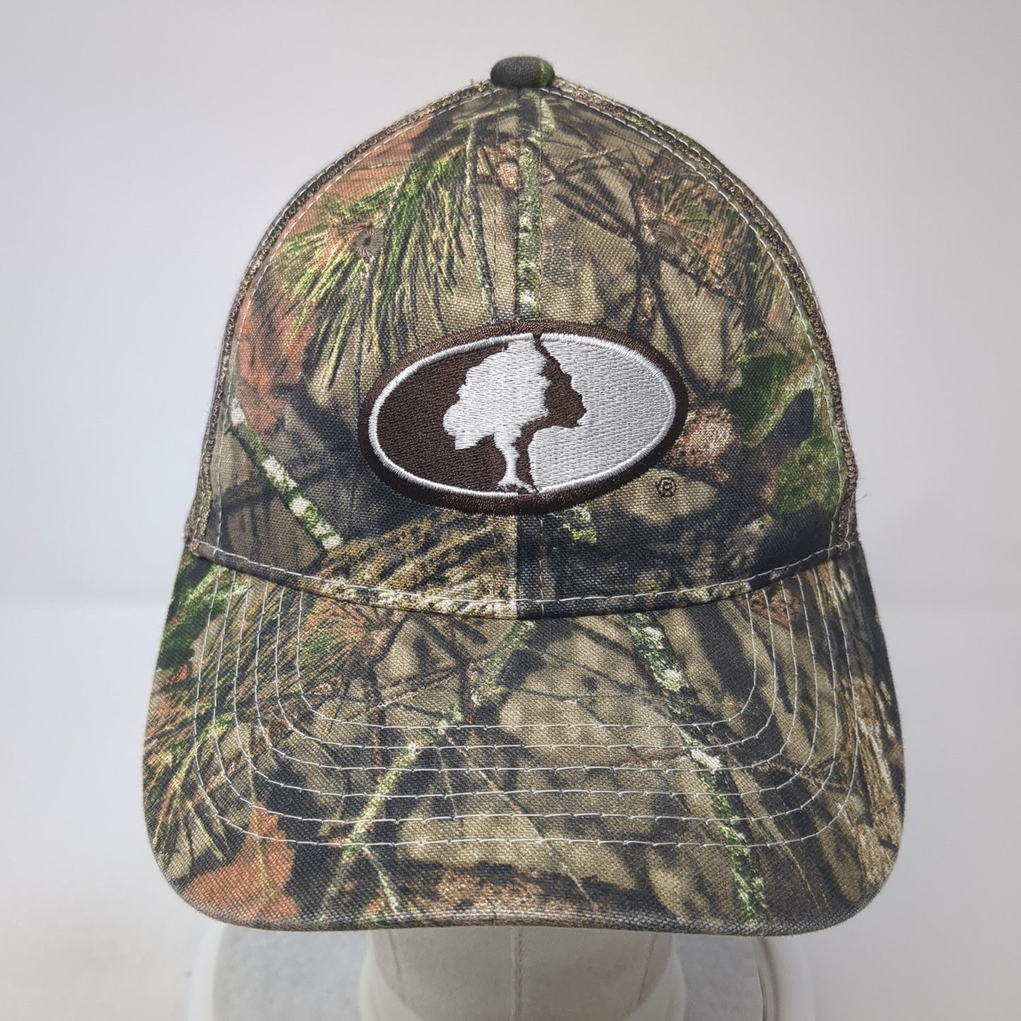 Mossy Oak Strapback Trucker Hat Multi One Size Mesh Back Camo Hunting