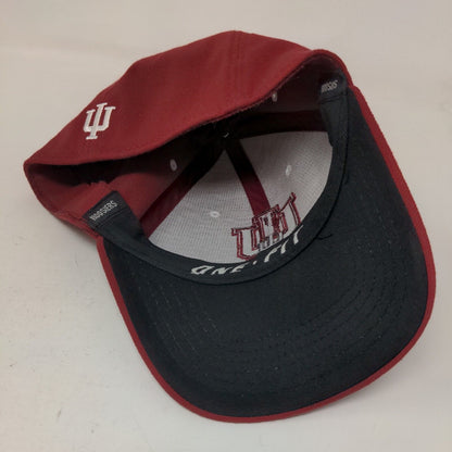 Top of the World Men's Fitted Hat Red IU Indiana Hoosiers Embroidered Logo