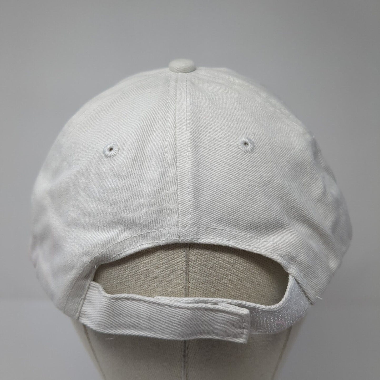 Anna Maria Island Strapback Baseball Cap White One Size Adjustable Embroidered