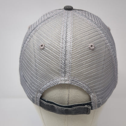 Blessed Strapback Baseball Cap Gray One Size Adjustable Mesh Back Distressed