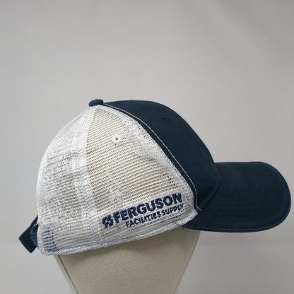 Ferguson Facilities Supply Strapback Trucker Hat Blue OS Adjustable Mesh Back