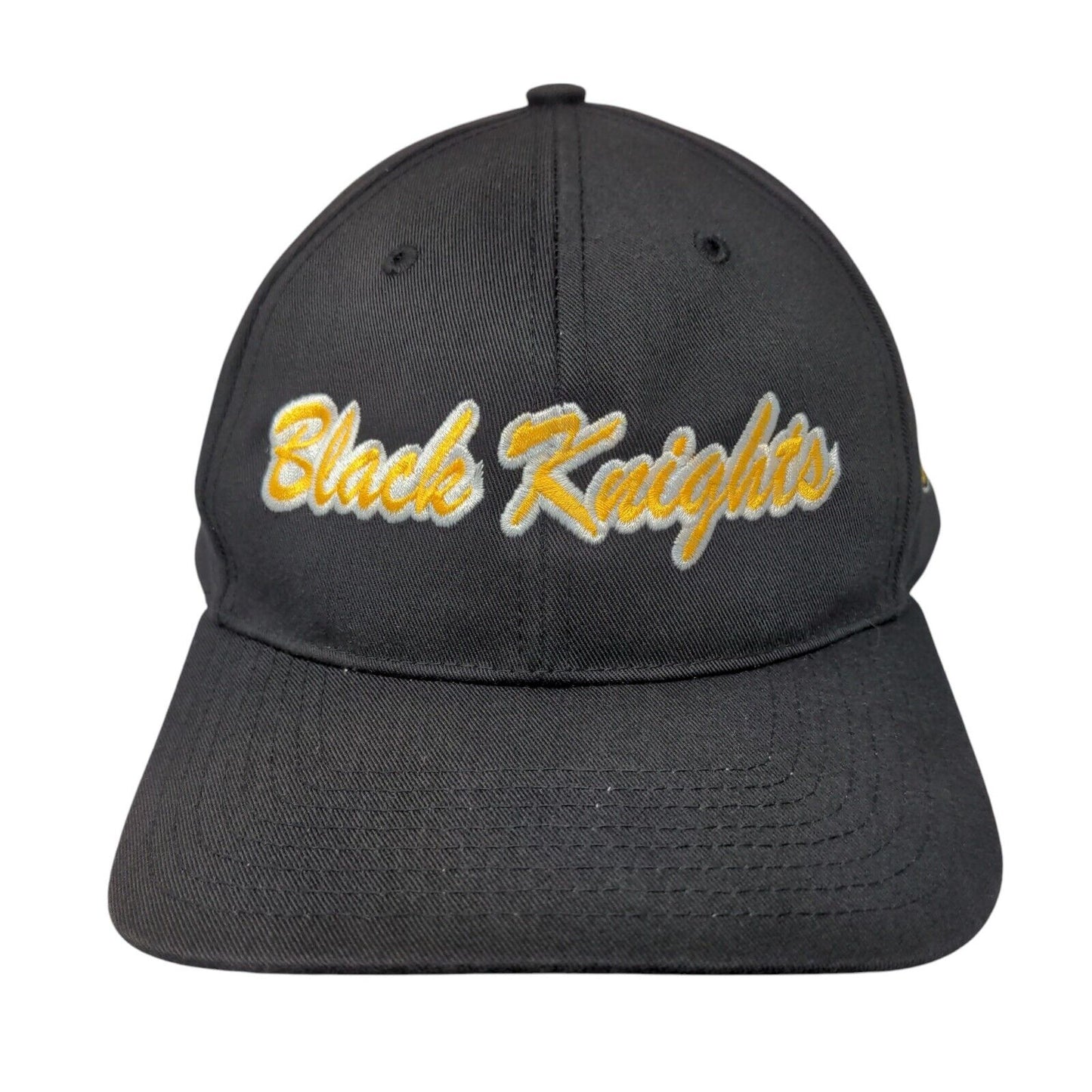 Black Knights Strapback Hat Black Medium-Large Embroidered Richardson