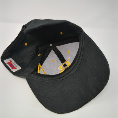 Boston Strapback Hat Black One Size Embroidered Bay State Apparel