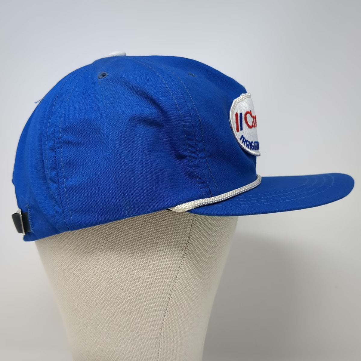 Baseball Cap Blue One Size CrownAm Irrigation Equipment Rope Green Underbrim Hat