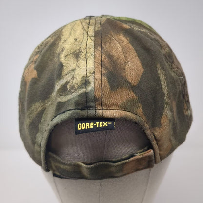 Cabela's Baseball Cap Brown Green Camo Gore-Tex Strapback Hat OS Vintage