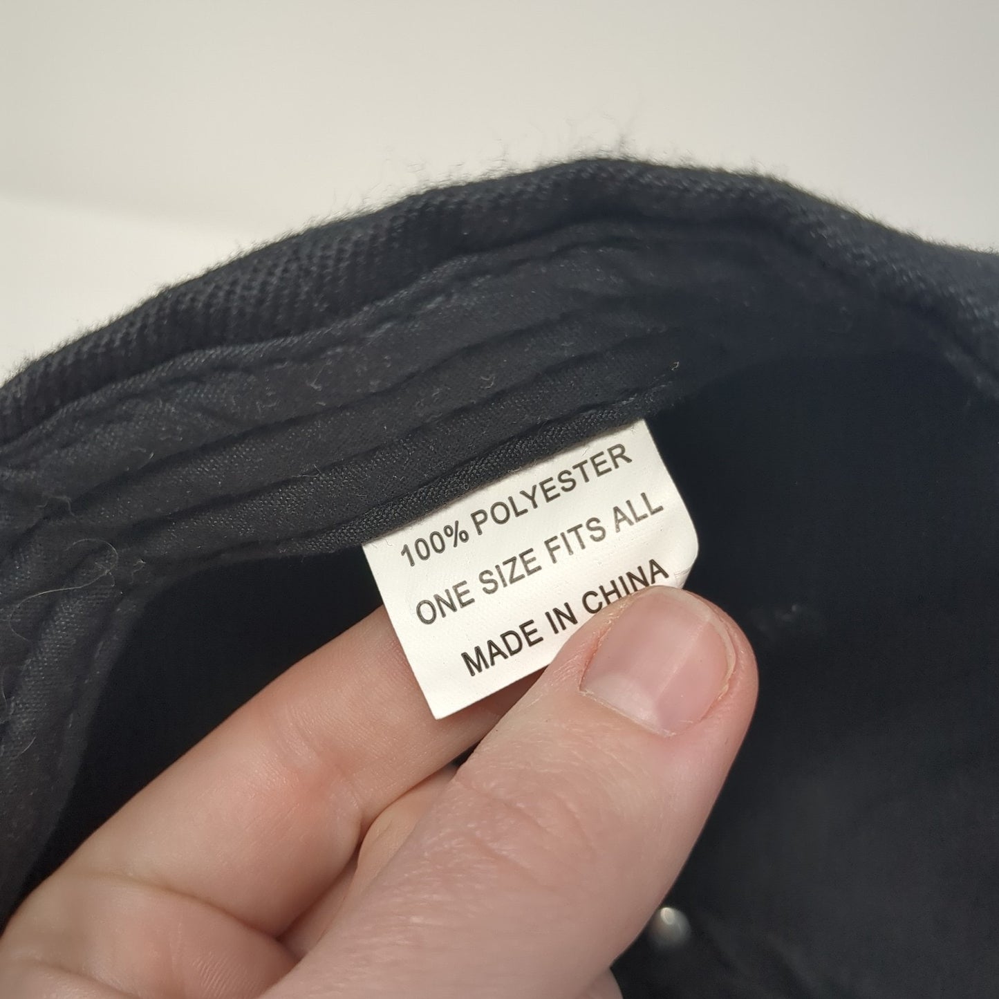 Unbranded Baseball Cap Black One Size Adjustable Vented Holes 6 Panel Blank