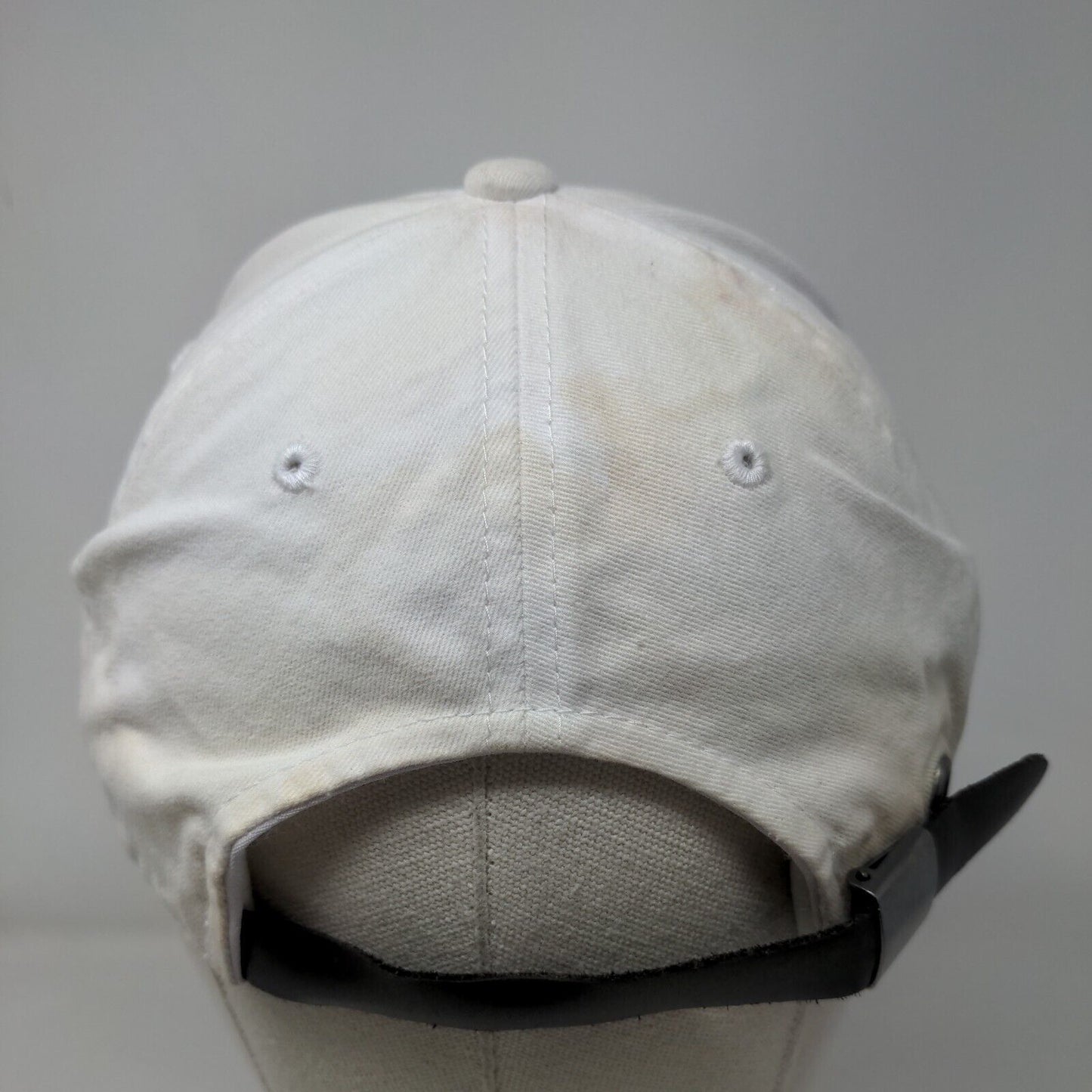Champion Slideback Hat White One Size Adjustable Embroidered Vented Holes