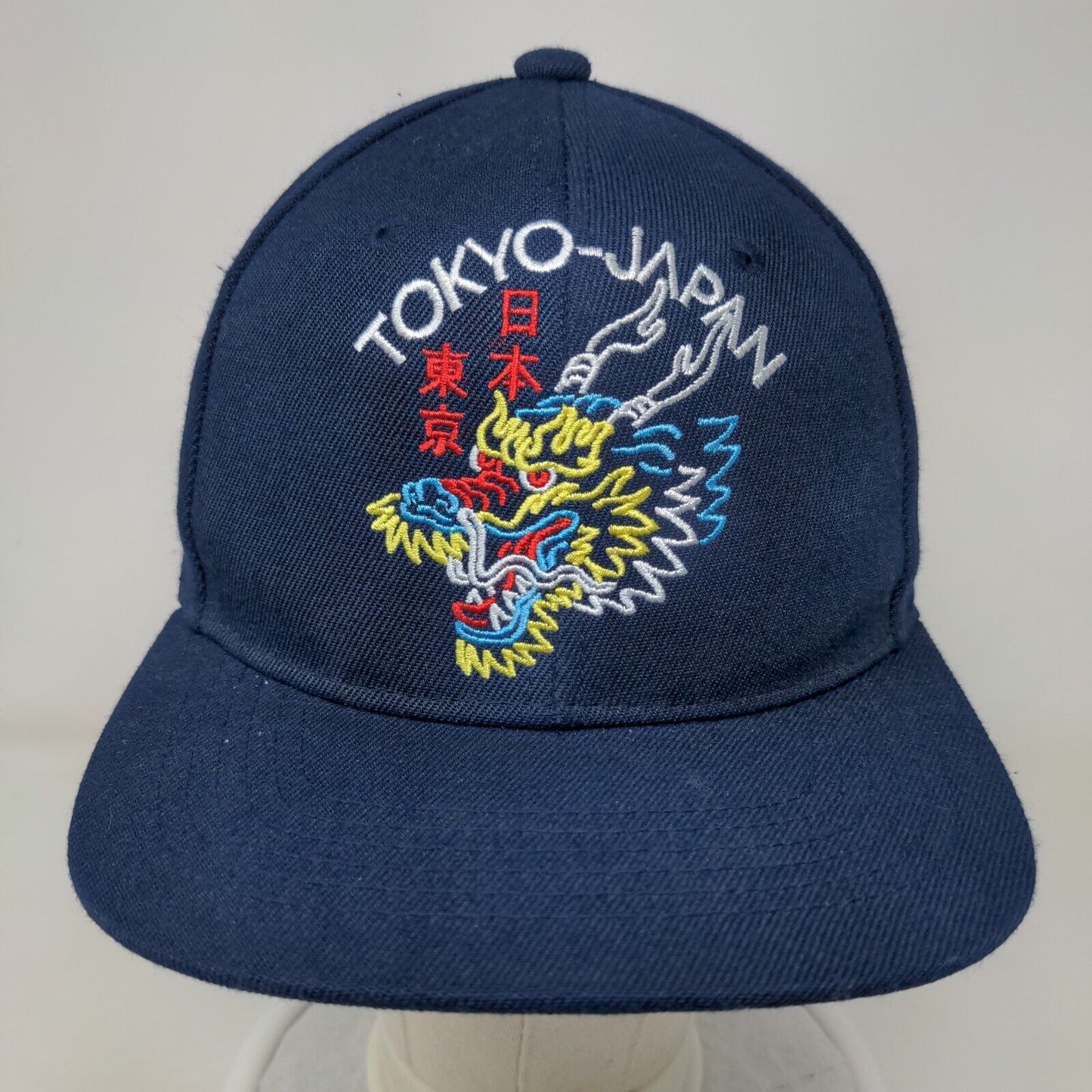 Tokyo Japan Dragon Snapback Hat Blue One Size Embroidered Ring Of Fire