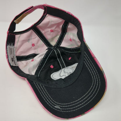 Mossy Oak Strapback Hat Camouflage One Size Adjustable Vented Holes 6 Panel