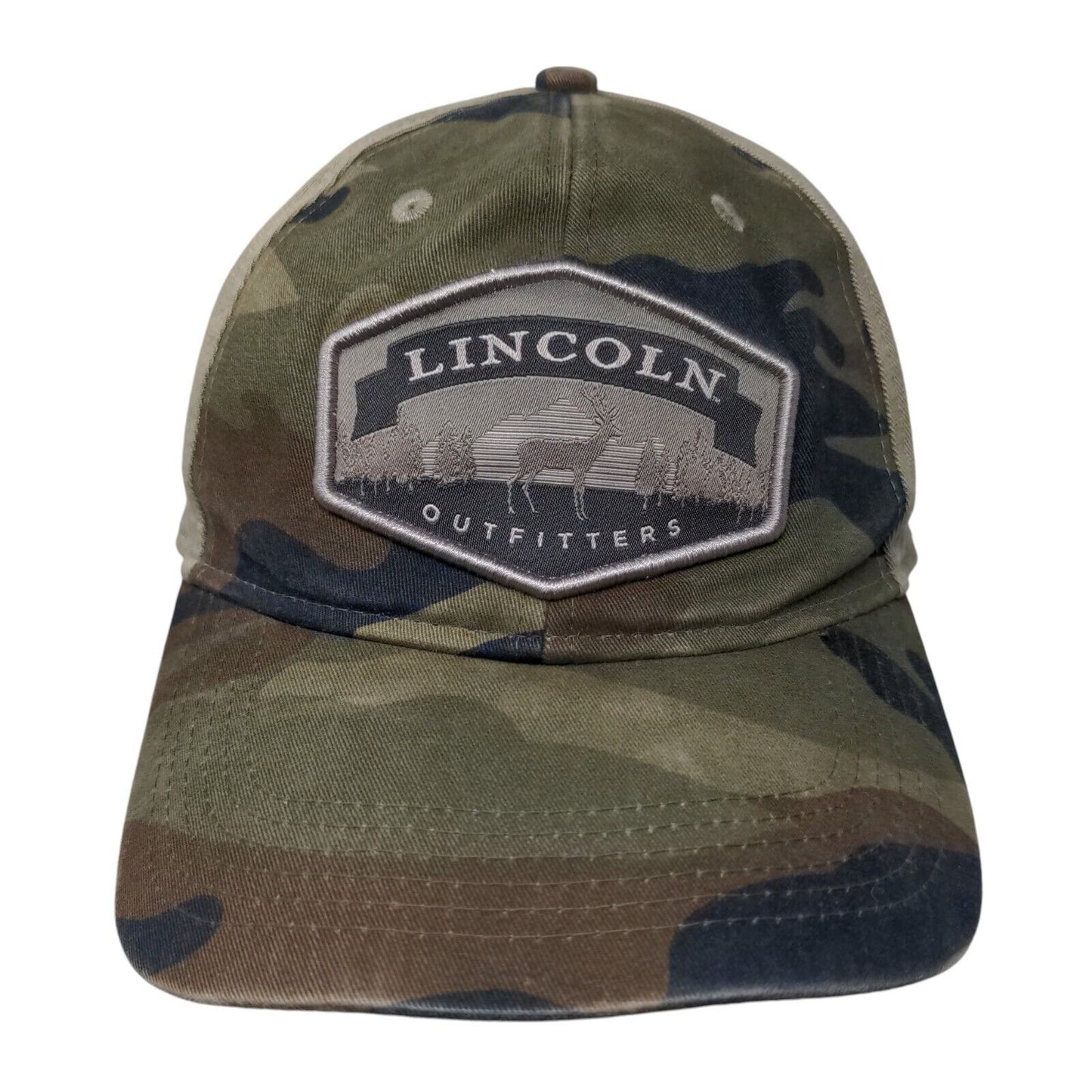 Lincoln Outfitters Patch Strapback Hat Camo OSFM Adjustable Outdoor Cap