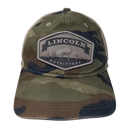 Lincoln Outfitters Patch Strapback Hat Camo OSFM Adjustable Outdoor Cap