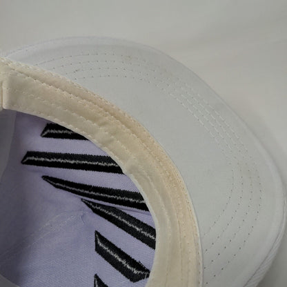 Unbranded Snapback Hat White One Size Adjustable Striped Vent Holes