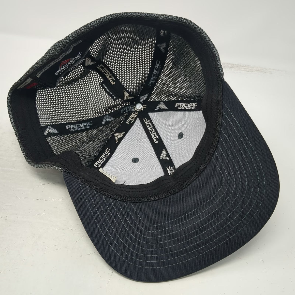 Pacific Headwear Baseball Cap Gray XL Standlee Field Service Mesh Stretch Hat