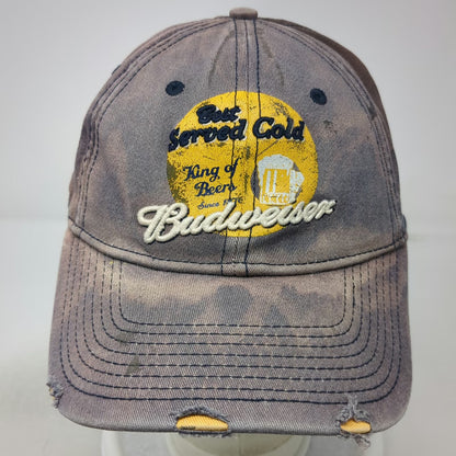 A-Flex Baseball Cap Blue One Size Budweiser King of Beers Stretch Fit Crown Hat