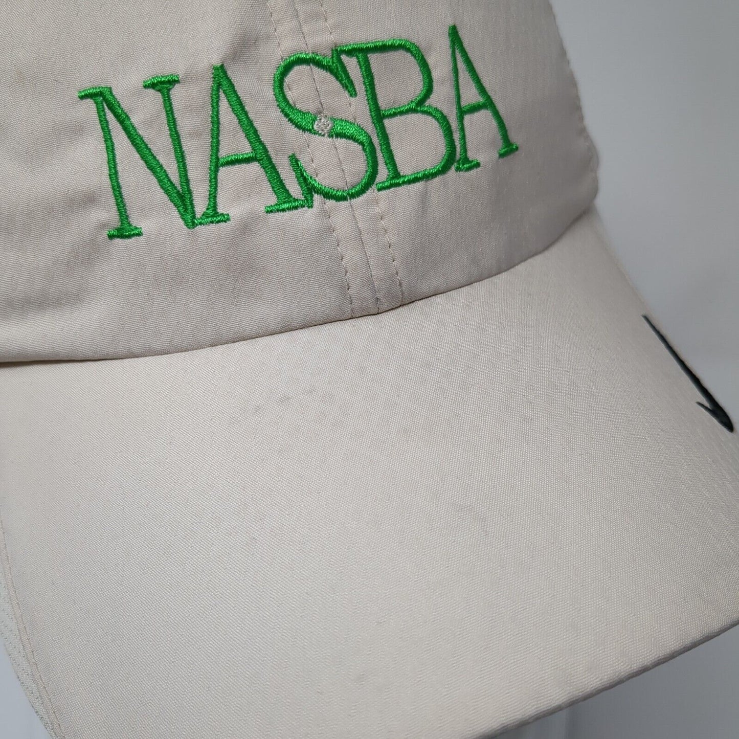 NASBA Strapback Hat Tan OSFM Adjustable Embroidered Nike Golf Solid