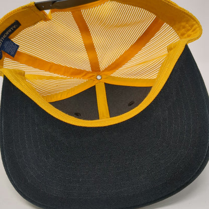 Port Authority Trucker Hat Black Yellow One Size Anixter Logo Embroidered Mesh