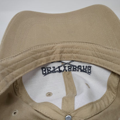 Baseball Cap Beige One Size Gettysburg July 1863 Crossed Sabers Strapback Hat