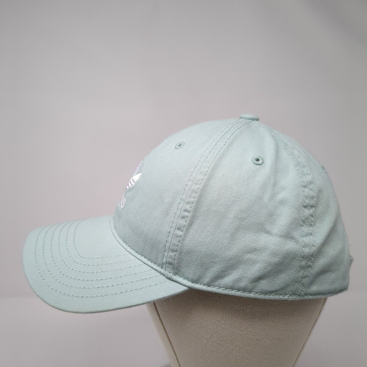 Adidas Trefoil Slideback Hat Green One Size Solid Embroidered 6 Panel