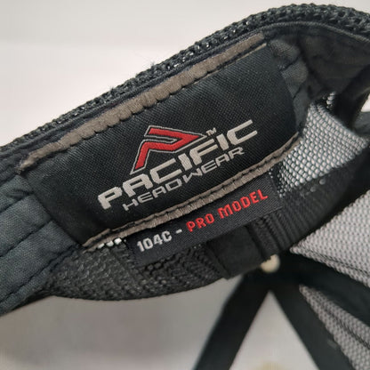 Pacific Headwear Trucker Hat Gray One Size Outlaw Powersports Snapback Gun Mesh