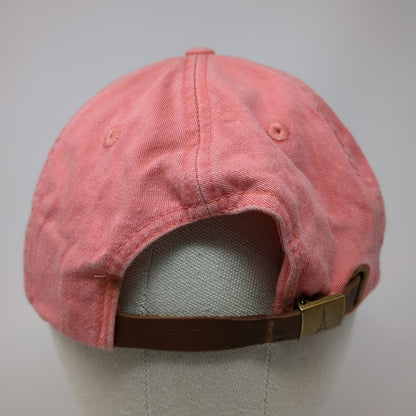 Adams Baseball Cap Pink One Size nahamsha Embroidery Leather Strap Slideback Hat
