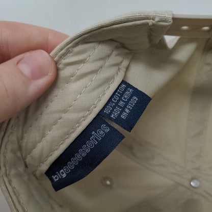 Cold Cocktails Snaoback Hat Tan One Size Adjustable Rope Vented Holes Cotton