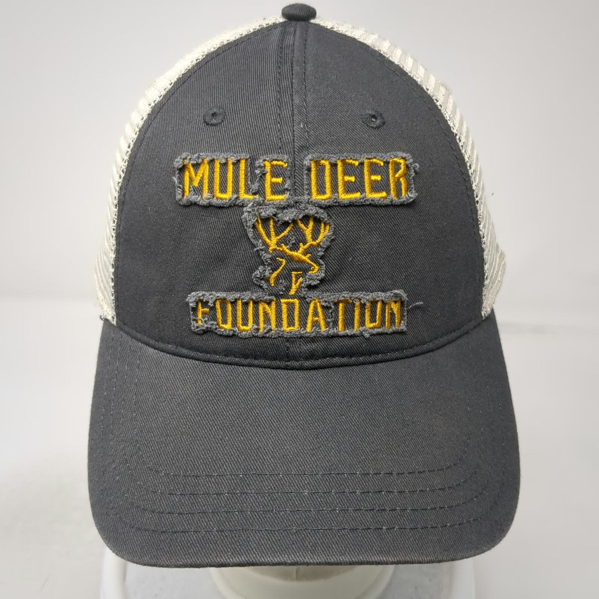 Hat Graphix 360 Baseball Cap Gray One Size Mule Deer Foundation Volunteer Mesh