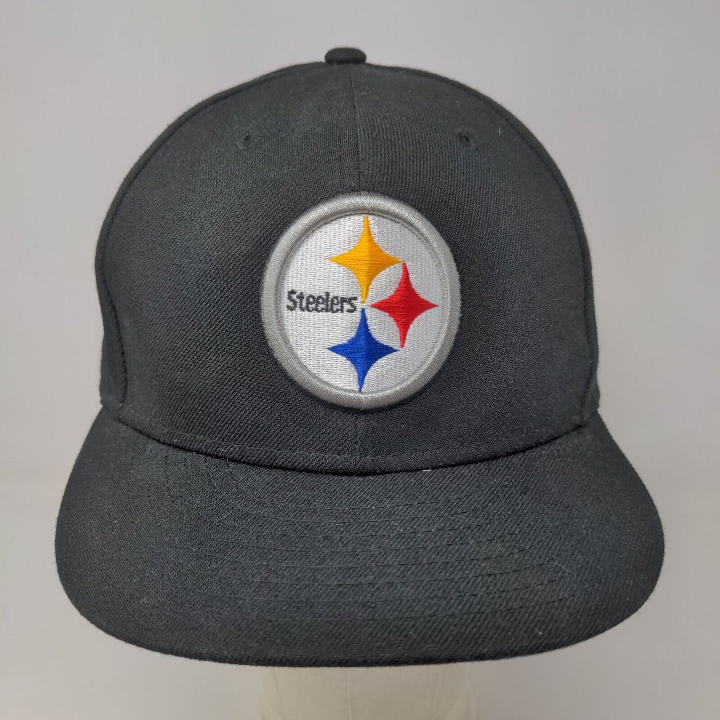 New Era Mens Snapback Hat Black OSFM Embroidered Pittsburgh Steelers Logo 9Fifty